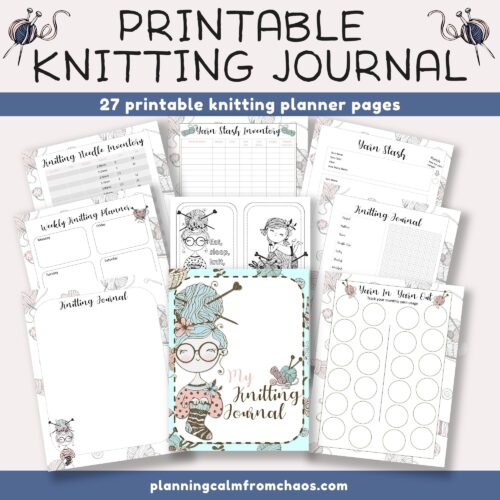 printable knitting journal